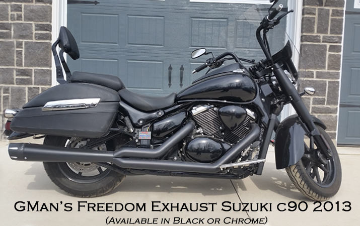 Ofte talt Moderne Ambassadør GMan Freedom Motorcycle Performance Exhaust for Suzuki C90, C90T and BOSS  2013+